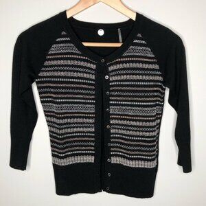 Margaret O'Leary Black Button Up  Cardigan‎ Size XS